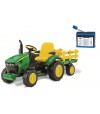 Peg Perego JOHN DEERE GROUND FORCE traktor na akumulator LITOWY z przyczepą